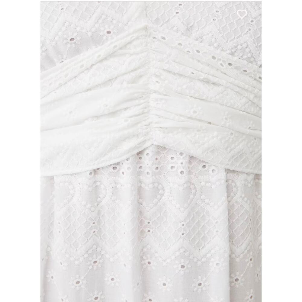 NWT MISA Los Angeles Ksenia Eyelet Maxi Dress White Size M - Picture 10 of 10